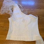 Lulumari NWT one shoulder lace top white size L Photo 7