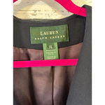 Women's Lauren Ralph Lauren Black Ruffle Blazer Plus Size 14 Photo 3