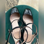 Kurt Geiger  patent leather block heel pumps double ankle strap  size 7.5 (38) Photo 3