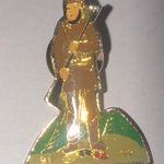 Independent Order of Odd Fellows Daughters of Rebekah Green Enamel Pin Gold Photo 1
