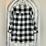 DeJaVu Flannel Buffalo Plaid Shirt Dress Black Size M Photo 1