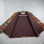 VTG Life Style Woman Floral Print Jacket Women 2X Button Front Patchwork Artsy Brown Photo 6