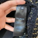 Balmain  Off The‎ Shoulder Metallic Cropped Top Black Gold FR 38 US 6 Photo 8