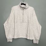 Cotton On NWT  Plush Essential Half Zip Jumper Sweatshirt Pull Over Cloud Gray L Photo 2