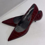 Bandolino  Red Croc Point Old Money Classic Timeless Pump Shoes Heels Size 8.5 M Photo 0