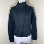 Adidas Heartracer Track Jacket SMALL Charcoal Gray Fleece Moto Zip Athleisure Photo 2