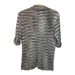 ‎ Sweater Women's Size Large Cardigan Button Stripes Office Chicos 2 Photo 1
