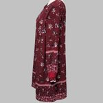Maurice's maroon floral bar detail shift dress size large Photo 4