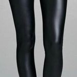 Cherish Black Vegan Leather Leggings Photo 0