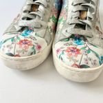 Johnny Was Women's Dreamer Sneaker in Floral Bird Print Metallic Laces Size 8 Photo 2