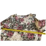 Hot Cotton by Marc Ware Floral Leopard Print Linen Top Blouse Small Pink Photo 4