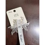 Starfish Earrings Cutout Silver Tone Statement Earrings Beachy Jewelry Photo 4