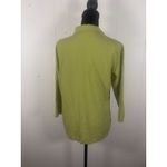 wintersilks green button up blouse womens silk medium Photo 1