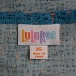 LuLaRoe  XS Julia Blue Abstract Print Fitted Dress Photo 5