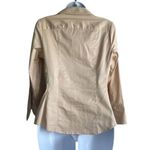 Banana Republic Top Women S Gold Collar V-Neck Long Flared Sleeve Button Up Photo 2