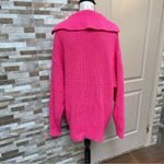Free People Pink Firework Swim Too Deep Chunky Knit Oversized Cardi S Photo 12