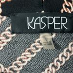 Kasper  open cardigan top with chain link metallic detailing in size large. EUC. Photo 2