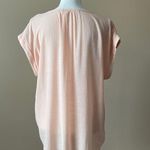 Tacera  | Peach Hi/Low Blouse Sz L Photo 3