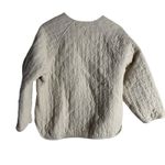 Donni Cream Quilted Long Sleeve Oversized Jacket Size Small Photo 7