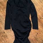 Venus mermaid black knit M square neck mini dress Photo 0