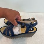 Fly London  Leather Braided front Wedge Sandals Lipstick size 38 Photo 2