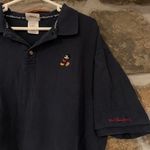Disney Navy Blue Vintage  Embroidered Graphic Polo Top Photo 2