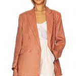 Bardot  100% Linen Oversized Blazer Terracotta Long Sleeve Womens SZ US 10 XL NEW Photo 0