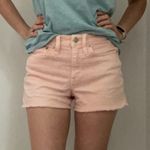 J.Crew High Waisted Denim Cut Off Shorts 25 Mercantile VSCO Neon Pink Orange XS Photo 0