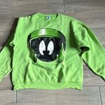 Six flags looney tunes Martian green pullover sweatshirt Size L Photo 0