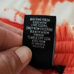 New Directions Orange & White Abstract Chiffon Handkerchief Skirt Size Large Photo 5