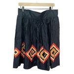 Nine West Colorful Black Fit & Flare Casual Pockets Skirt 12 Back Zip Photo 0