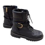 Vince Camuto Womens Black Leather Combat Boots 6.5M SKU 7185 Photo 4