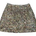 On 34th size 4 multi colored sequin mini skirt fully lined zipper like new Silver Photo 0
