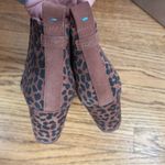 Toms Kelsey Animal Print Brown Wedge Booties Size 10 Photo 7