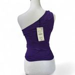 ZARA  Purple One-Shoulder Textured Top Photo 2