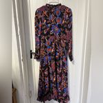 Whistles Black Ruby trailing bloom midi dress size 6 Photo 3