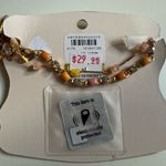 Anthropologie Pink and Orange Beaded Anklet Set Photo 1