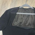 Reoria Black Mesh Detail Bodysuit a line neck with mesh Size M Photo 3