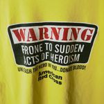 Y2K Vintage American Red Cross T Shirt Statement Shirt Graphic Tee Yellow XL Photo 2