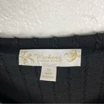 Suzanne Betro Weekend Black Gray Long Animal Print Sleeves Ribbed Top Size 1X Photo 2