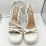 Steve Madden  affection strappy white heel platform sandals women’s Size 11M Photo 2