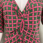 Boden Pink and Green Diamond Dorothy Dress Size 10 Photo 4