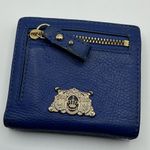 Juicy Couture A Rare From Vintage Blue Studded  Leather Small Snap Wallet Photo 1