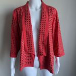 Y2K Studded Slinky Open Front Cardigan Orange Size M Photo 2