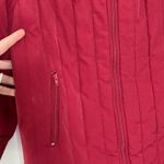 Vintage Mid Length Quilted Coat in Red Size Medium Oversized Small Photo 4