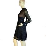 VINTAGE 1960'S MISS SOPHISTICATE FRANCES HENAGHAN BLACK SILK LACE DRESS (XS) Photo 4
