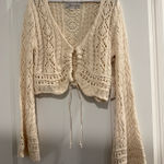 Vintage Havana  Crochet Top Tan Swimsuit Cover-Up Boho Photo 0