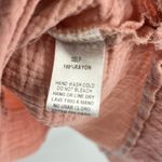 easel  blush pink v-neck oversized boxy short sleeve top M slub knit casual Photo 6