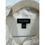 Bebe Y2K Silk Satin Ivory Blouse Women S Babydoll Rhinestone Coquette 2000s Photo 2
