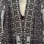 Free People Tegan Border Print Mini Dress Long Bell Sleeves Cutout V-Neck A-Line Photo 5